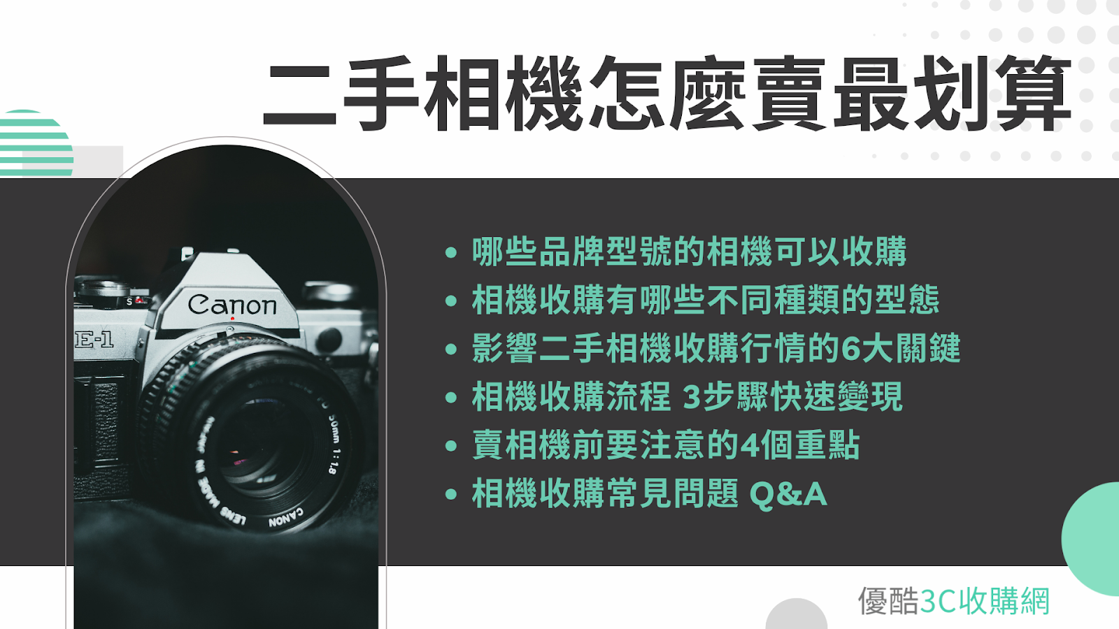 二手相機怎麼賣最划算？相機收購回收價格、流程與注意事項一次看懂
