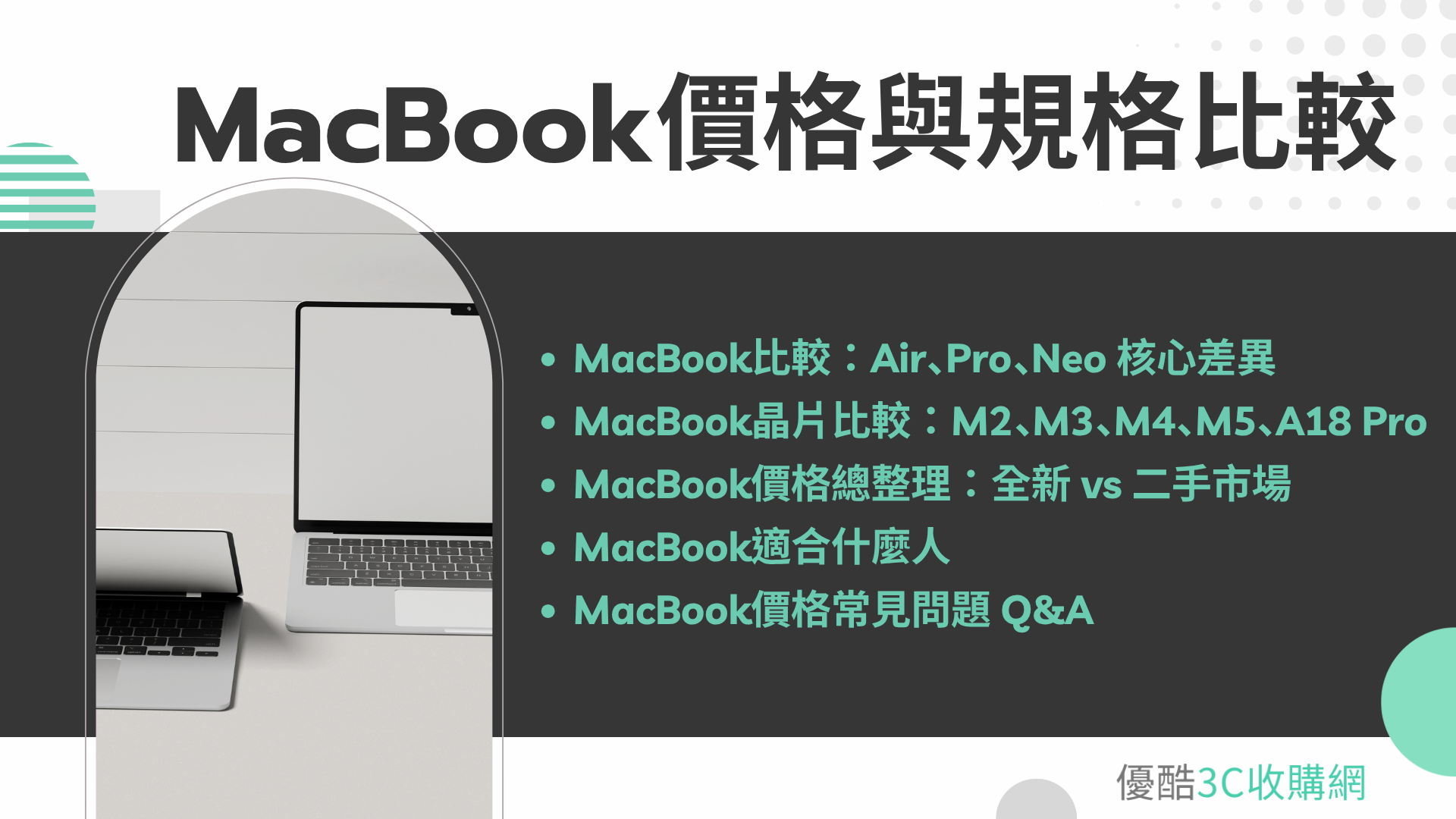 MacBook 價格表：Air、Pro 與 Neo 規格比較，教你聰明換機省預算